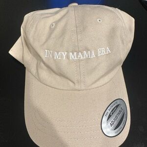 Tan Adjustable Cap with Embroidered Text